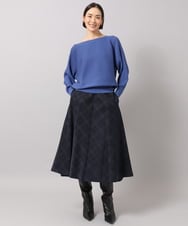 F6FAH17190 MICHEL KLEIN(小さいサイズ)(メゾン ドゥ サンク) 【小さいサイズ】[定番人気]ホールガーメント(R)ドルマンスリーブニット(長袖) ピンク