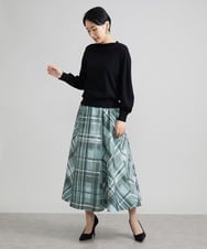 F6FAV15180 MICHEL KLEIN(小さいサイズ)(メゾン ドゥ サンク) [小さいサイズ]ホールガーメント(R)ボトルネックニット（ボーダー・無地/定番） ボルドー(77)