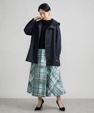 F6FAV15180 MICHEL KLEIN(小さいサイズ)(メゾン ドゥ サンク) [小さいサイズ]ホールガーメント(R)ボトルネックニット（ボーダー・無地/定番） ボルドー(77)