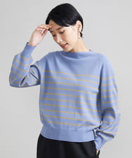 F6FAV15180 MICHEL KLEIN(小さいサイズ)(メゾン ドゥ サンク) [小さいサイズ]ホールガーメント(R)ボトルネックニット（ボーダー・無地/定番） ボルドー(77)