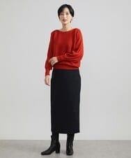 F6FAV17180 MICHEL KLEIN(小さいサイズ)(メゾン ドゥ サンク) [小さいサイズ]ホールガーメント(R)ドルマンスリーブニット（長袖） レッド(05)