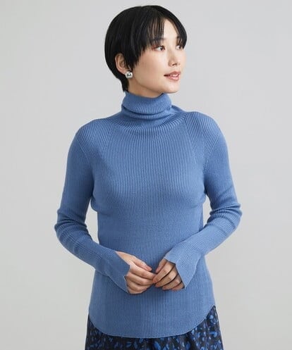 F6FAV20180 MICHEL KLEIN(小さいサイズ) [小さいサイズ]ホールガーメント（R）リブタートルネックニット