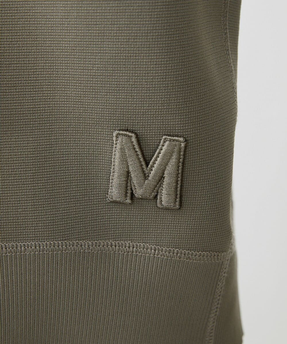 F6FAV37190 MICHEL KLEIN(小さいサイズ)(メゾン ドゥ サンク) [小さいサイズ]スポンディッシュポリワッペン付きニット（セットアップ対応） カーキ(36)