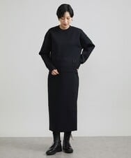 F6FAV37190 MICHEL KLEIN(小さいサイズ)(メゾン ドゥ サンク) [小さいサイズ]スポンディッシュポリワッペン付きニット（セットアップ対応） カーキ(36)