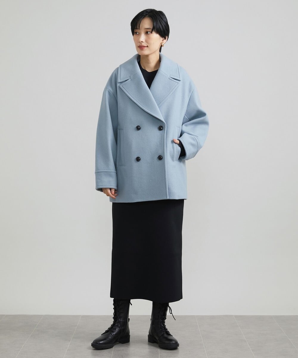 F6FAV37190 MICHEL KLEIN(小さいサイズ)(メゾン ドゥ サンク) [小さいサイズ]スポンディッシュポリワッペン付きニット（セットアップ対応） カーキ(36)