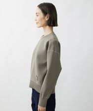 F6FAV37190 MICHEL KLEIN(小さいサイズ)(メゾン ドゥ サンク) [小さいサイズ]スポンディッシュポリワッペン付きニット（セットアップ対応） カーキ(36)