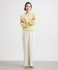 F6FAV42230 MICHEL KLEIN(小さいサイズ)(メゾン ドゥ サンク) [小さいサイズ]Vネックシャギーニット ライトイエロー(20)