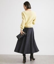 F6FAV42230 MICHEL KLEIN(小さいサイズ)(メゾン ドゥ サンク) [小さいサイズ]Vネックシャギーニット ライトイエロー(20)