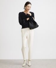 F6FAV42230 MICHEL KLEIN(小さいサイズ)(メゾン ドゥ サンク) [小さいサイズ]Vネックシャギーニット ライトイエロー(20)