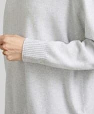F6FAV46190 MICHEL KLEIN(小さいサイズ)(メゾン ドゥ サンク) [小さいサイズ]ホールガーメント(R)BOXシルエットウールニット(定番人気) ブルー(55)