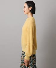 F6FBD32230 MICHEL KLEIN(小さいサイズ)(メゾン ドゥ サンク) モヘアローゲージニット イエロー
