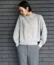 F6FBD32230 MICHEL KLEIN(小さいサイズ)(メゾン ドゥ サンク) モヘアローゲージニット イエロー