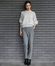 F6FBD32230 MICHEL KLEIN(小さいサイズ)(メゾン ドゥ サンク) モヘアローゲージニット イエロー