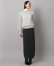 F6FBD32230 MICHEL KLEIN(小さいサイズ)(メゾン ドゥ サンク) モヘアローゲージニット イエロー