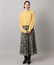 F6FBD32230 MICHEL KLEIN(小さいサイズ)(メゾン ドゥ サンク) モヘアローゲージニット イエロー