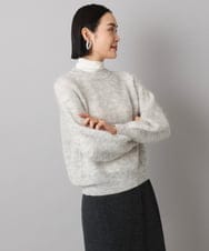 F6FBD32230 MICHEL KLEIN(小さいサイズ)(メゾン ドゥ サンク) モヘアローゲージニット イエロー