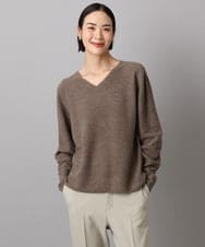 F6FBD34200 MICHEL KLEIN(小さいサイズ)(メゾン ドゥ サンク) [セットアップ対応]Vネックニット ライトイエロー