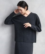 F6FBD34200 MICHEL KLEIN(小さいサイズ)(メゾン ドゥ サンク) [セットアップ対応]Vネックニット ライトイエロー