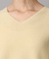 F6FBD34200 MICHEL KLEIN(小さいサイズ)(メゾン ドゥ サンク) [セットアップ対応]Vネックニット ライトイエロー