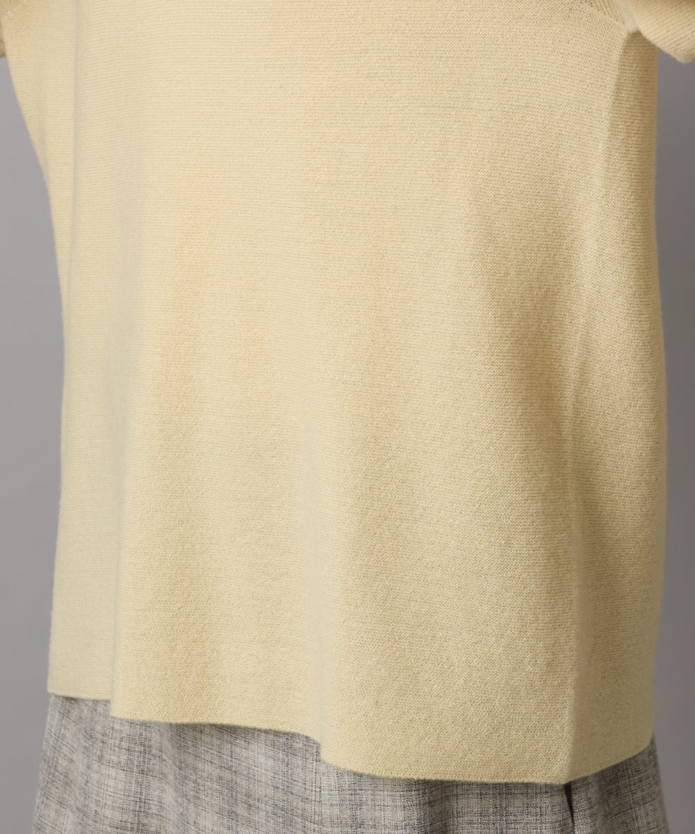 F6FBD34200 MICHEL KLEIN(小さいサイズ)(メゾン ドゥ サンク) [セットアップ対応]Vネックニット ライトイエロー