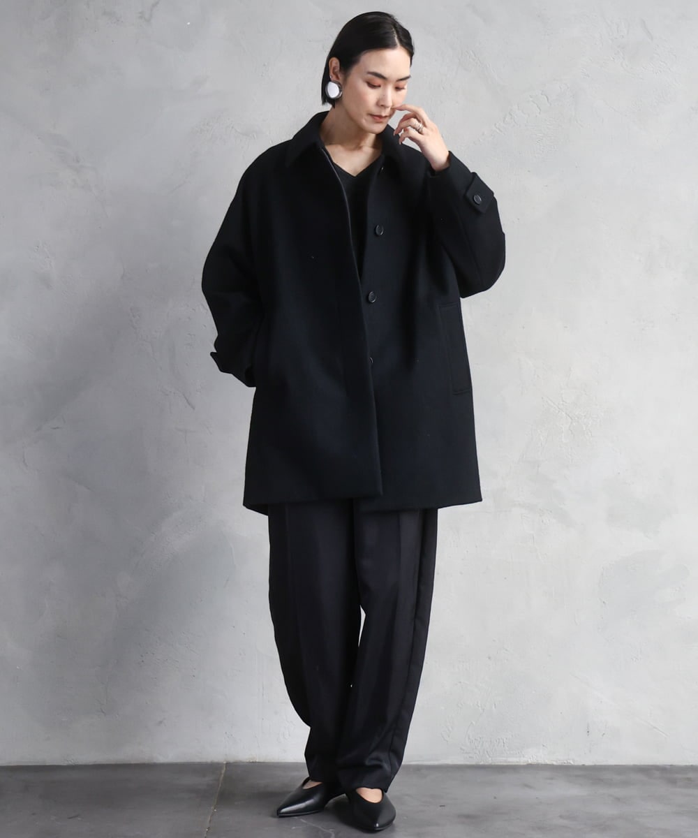 F6FBD34200 MICHEL KLEIN(小さいサイズ)(メゾン ドゥ サンク) [セットアップ対応]Vネックニット ライトイエロー