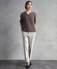 F6FBD34200 MICHEL KLEIN(小さいサイズ)(メゾン ドゥ サンク) [セットアップ対応]Vネックニット ライトイエロー