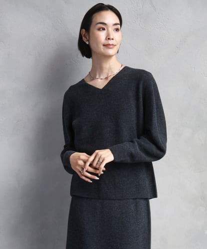 F6FBD34200 MICHEL KLEIN(小さいサイズ) [セットアップ対応]Vネックニット