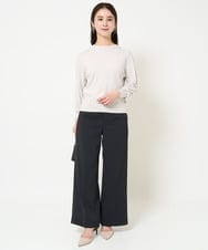 F6FDA15190 MICHEL KLEIN(小さいサイズ)(メゾン ドゥ サンク) [小さいサイズ]ホールガーメント(R)ボトルネックニット ブルー