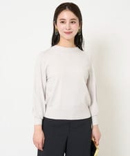 F6FDA15190 MICHEL KLEIN(小さいサイズ)(メゾン ドゥ サンク) [小さいサイズ]ホールガーメント(R)ボトルネックニット ブルー