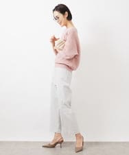 F6FDA17180 MICHEL KLEIN(小さいサイズ)(メゾン ドゥ サンク) [小さいサイズ]ホールガーメント(R)ドルマンスリーブニット(7分袖) ピンク
