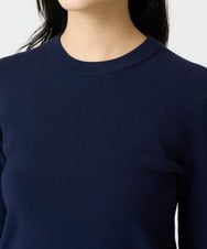 F6FDD01190 MICHEL KLEIN(小さいサイズ)(メゾン ドゥ サンク) [小さいサイズ][アンサンブル対応]コンパクトニットプルオーバー ネイビー
