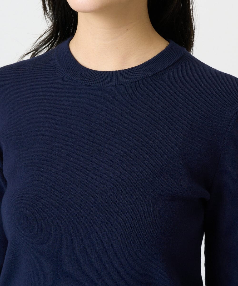 F6FDD01190 MICHEL KLEIN(小さいサイズ)(メゾン ドゥ サンク) [小さいサイズ][アンサンブル対応]コンパクトニットプルオーバー ネイビー