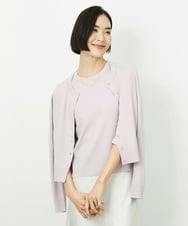 F6FDD01190 MICHEL KLEIN(小さいサイズ)(メゾン ドゥ サンク) [小さいサイズ][アンサンブル対応]コンパクトニットプルオーバー ネイビー