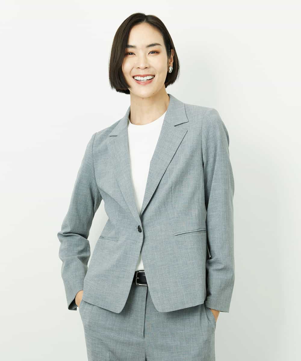 F6FDD01190 MICHEL KLEIN(小さいサイズ)(メゾン ドゥ サンク) [小さいサイズ][アンサンブル対応]コンパクトニットプルオーバー ホワイト