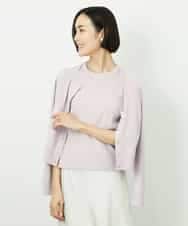 F6FDD01190 MICHEL KLEIN(小さいサイズ)(メゾン ドゥ サンク) [小さいサイズ][アンサンブル対応]コンパクトニットプルオーバー ホワイト