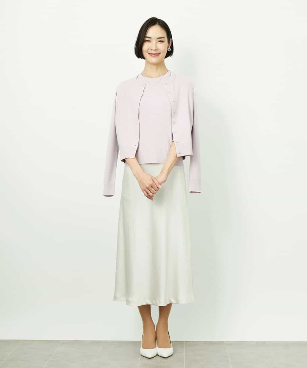 F6FDD01190 MICHEL KLEIN(小さいサイズ)(メゾン ドゥ サンク) [小さいサイズ][アンサンブル対応]コンパクトニットプルオーバー ホワイト