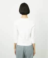 F6FDD01190 MICHEL KLEIN(小さいサイズ)(メゾン ドゥ サンク) [小さいサイズ][アンサンブル対応]コンパクトニットプルオーバー ホワイト