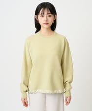 F6FDD02210 MICHEL KLEIN(小さいサイズ)(メゾン ドゥ サンク) [小さいサイズ]ドロストラグランニットプルオーバー ライトイエロー