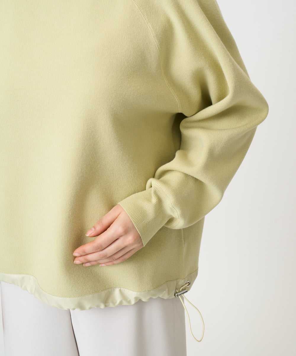 F6FDD02210 MICHEL KLEIN(小さいサイズ)(メゾン ドゥ サンク) [小さいサイズ]ドロストラグランニットプルオーバー ライトイエロー