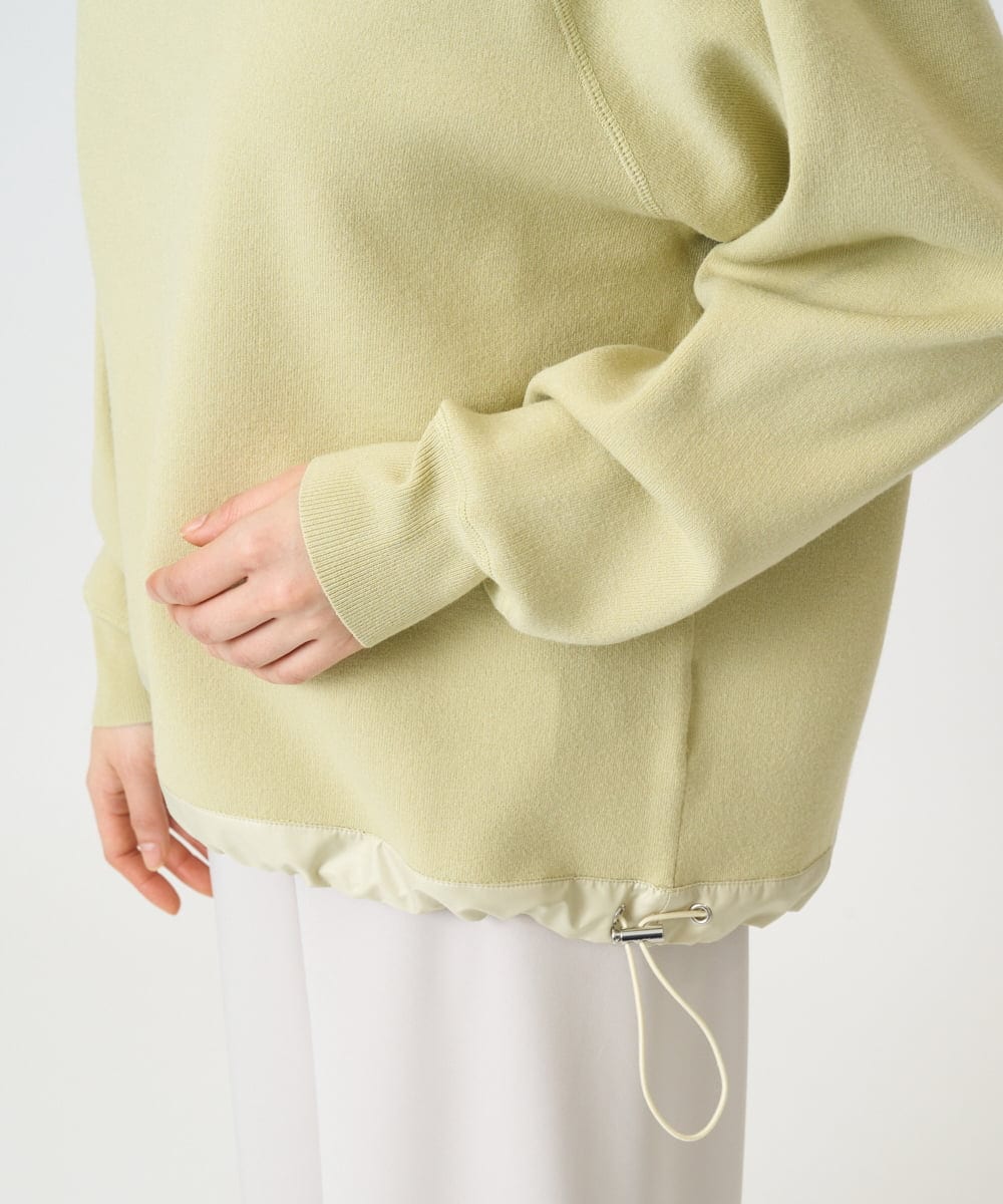 F6FDD02210 MICHEL KLEIN(小さいサイズ)(メゾン ドゥ サンク) [小さいサイズ]ドロストラグランニットプルオーバー ライトイエロー