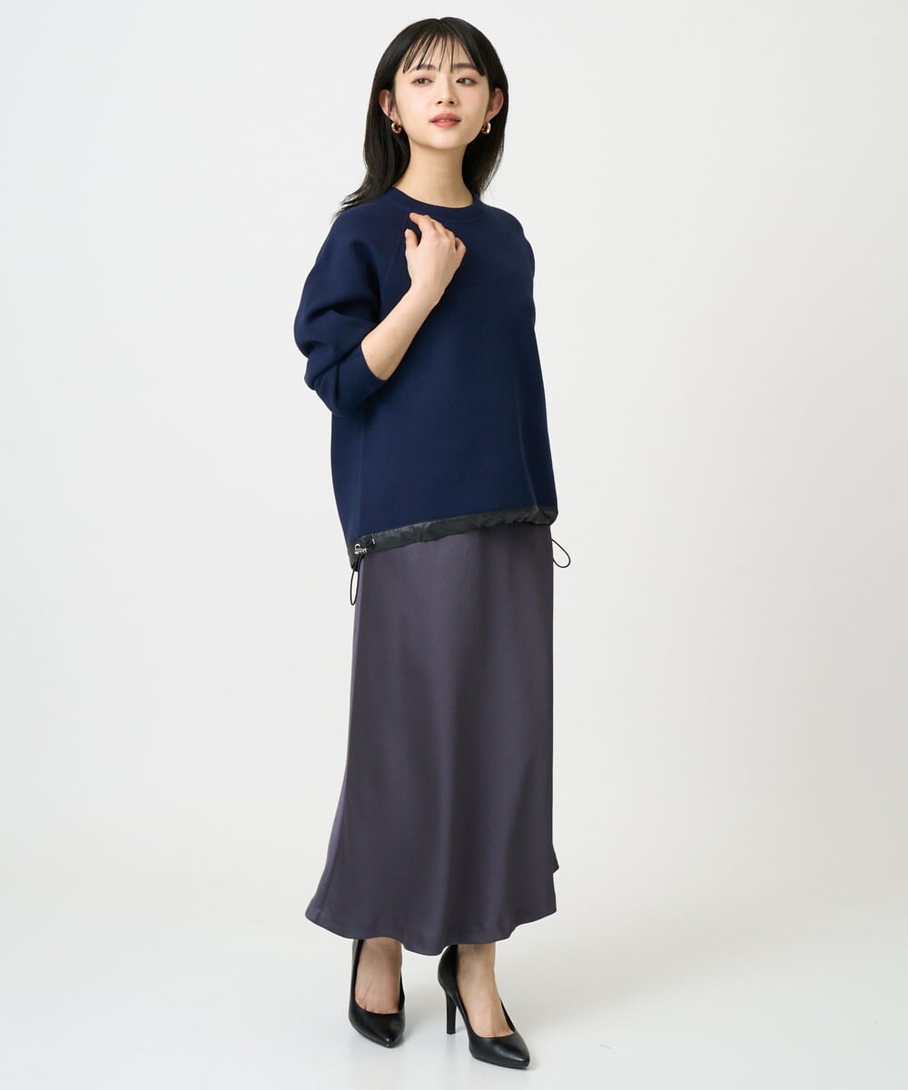 F6FDD02210 MICHEL KLEIN(小さいサイズ)(メゾン ドゥ サンク) [小さいサイズ]ドロストラグランニットプルオーバー ライトイエロー