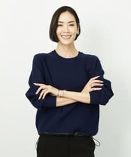 F6FDD02210 MICHEL KLEIN(小さいサイズ)(メゾン ドゥ サンク) [小さいサイズ]ドロストラグランニットプルオーバー ライトイエロー