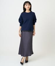 F6FDD02210 MICHEL KLEIN(小さいサイズ)(メゾン ドゥ サンク) [小さいサイズ]ドロストラグランニットプルオーバー ライトイエロー