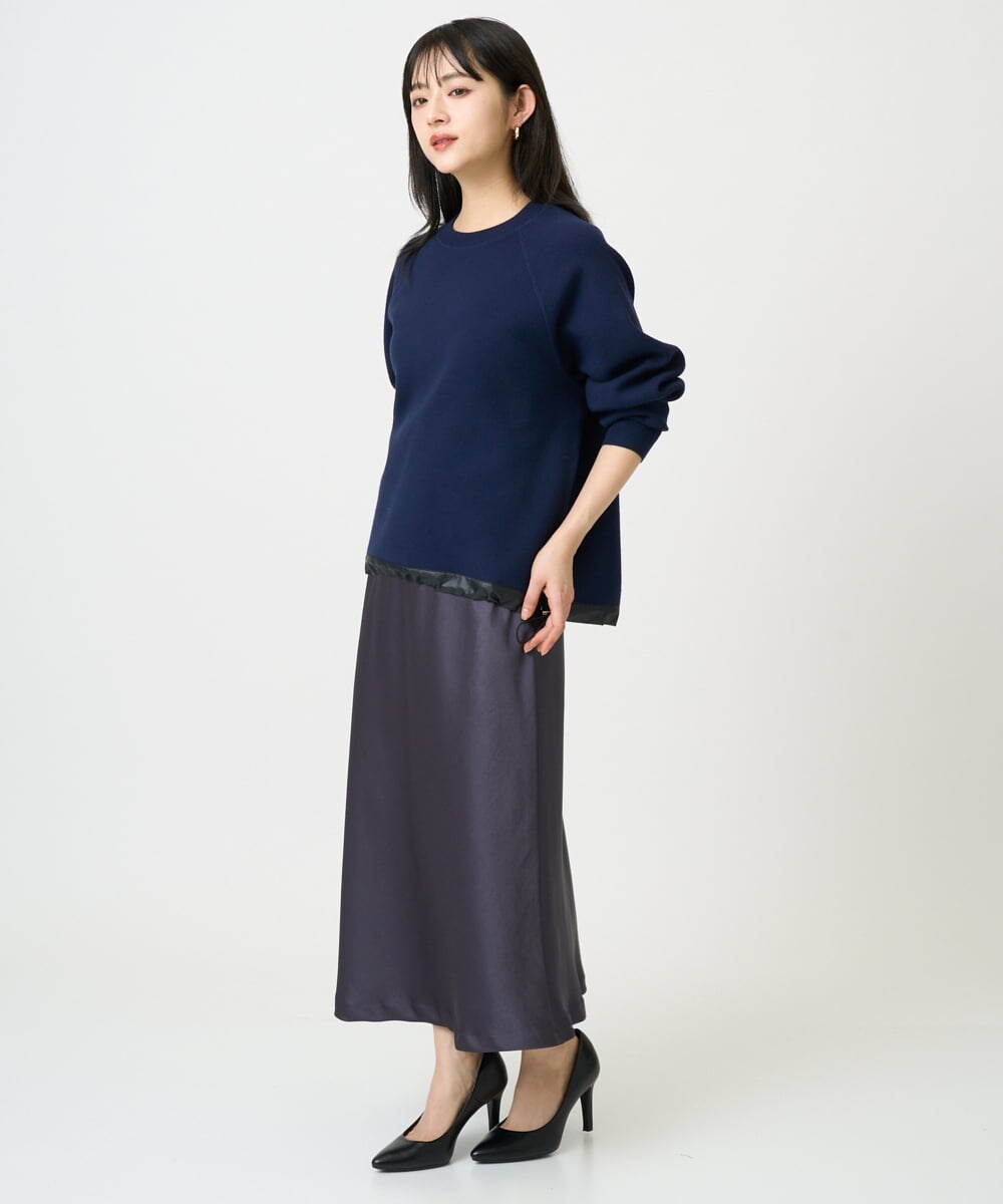 F6FDD02210 MICHEL KLEIN(小さいサイズ)(メゾン ドゥ サンク) [小さいサイズ]ドロストラグランニットプルオーバー ライトイエロー