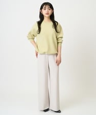 F6FDD02210 MICHEL KLEIN(小さいサイズ)(メゾン ドゥ サンク) [小さいサイズ]ドロストラグランニットプルオーバー ライトイエロー