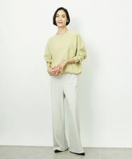 F6FDD02210 MICHEL KLEIN(小さいサイズ)(メゾン ドゥ サンク) [小さいサイズ]ドロストラグランニットプルオーバー ライトイエロー