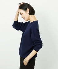 F6FDD02210 MICHEL KLEIN(小さいサイズ)(メゾン ドゥ サンク) [小さいサイズ]ドロストラグランニットプルオーバー ライトイエロー