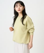 F6FDD02210 MICHEL KLEIN(小さいサイズ)(メゾン ドゥ サンク) [小さいサイズ]ドロストラグランニットプルオーバー ライトイエロー