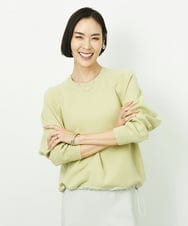 F6FDD02210 MICHEL KLEIN(小さいサイズ)(メゾン ドゥ サンク) [小さいサイズ]ドロストラグランニットプルオーバー ライトイエロー