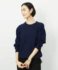 F6FDD02210 MICHEL KLEIN(小さいサイズ)(メゾン ドゥ サンク) [小さいサイズ]ドロストラグランニットプルオーバー ネイビー